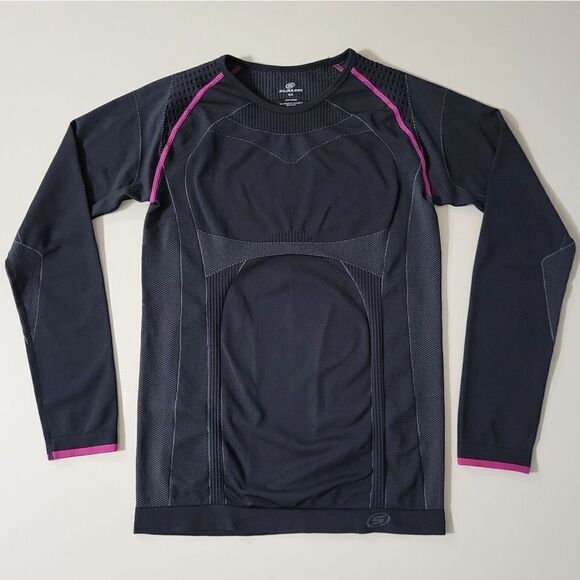 Slalom Women's Black Performance Long Sleeve Crewneck Pullover Top - Picture 1 of 11
